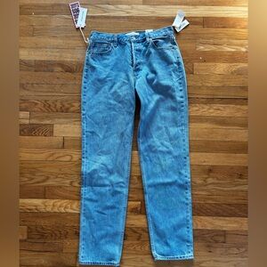NWT Denim Forum Aritzia 90s Classic Mid Relaxed Straight Jeans Size 28 Cotton